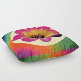 70s daisy flower  Floor Pillow