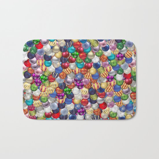 Christmas balls Bath Mat