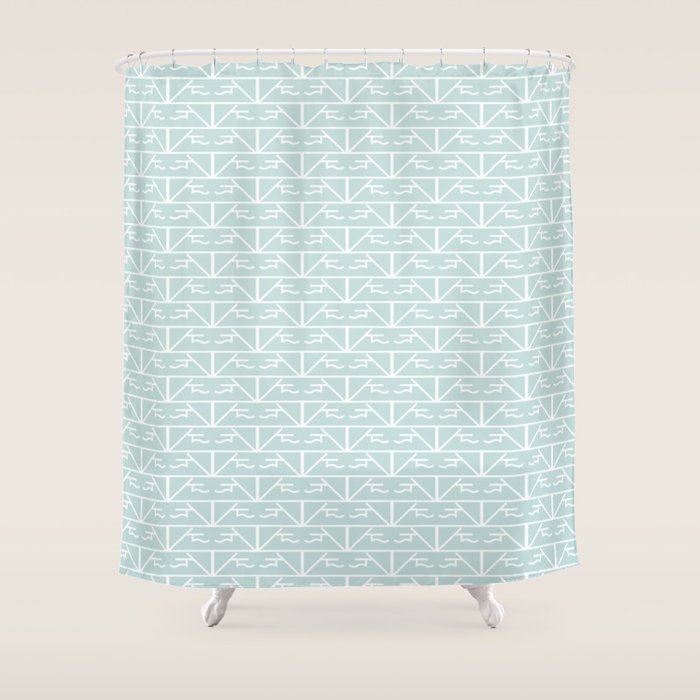 Green Overhead Train Lines Manchester Railway Shower Curtain By
