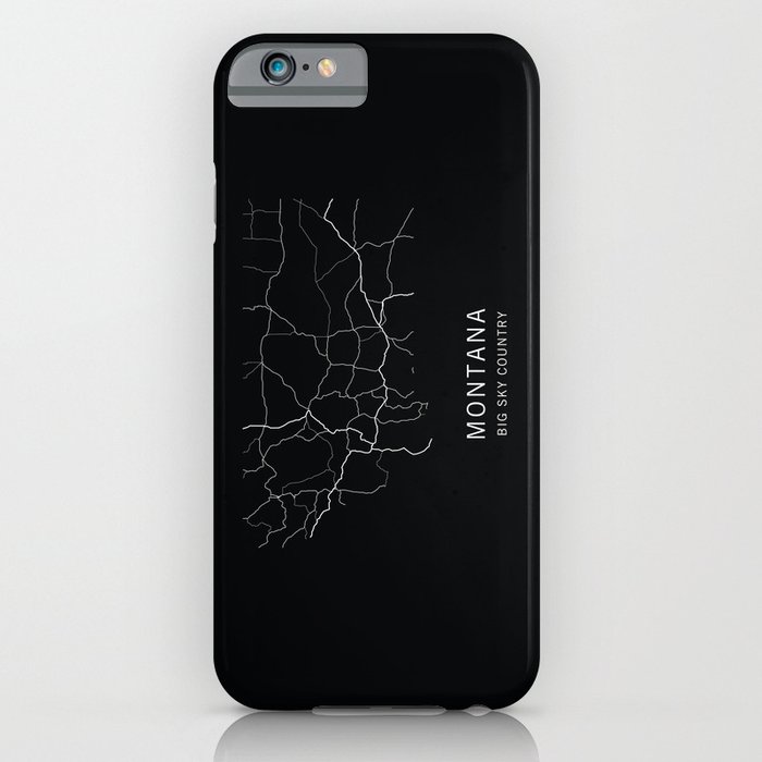 Montana State Road Map iPhone Case