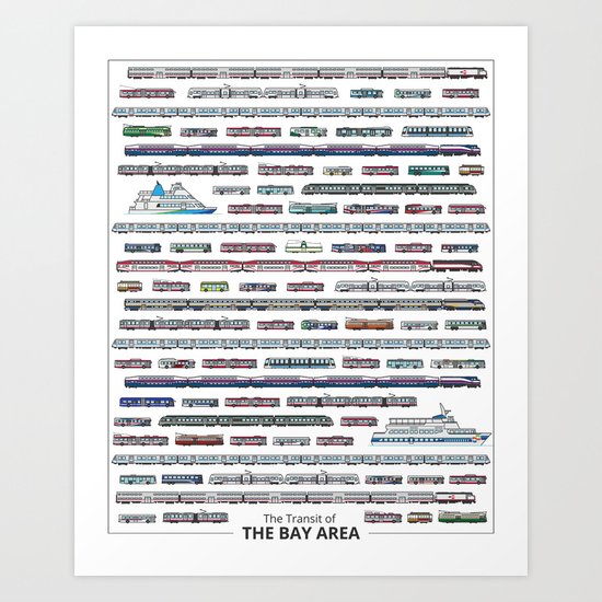 The Transit of the Bay Area Art Print