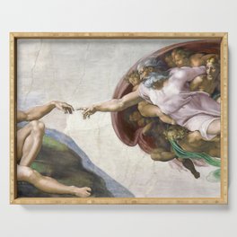 The Creation of Adam Serving Tray