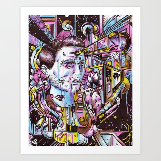 An Attempt To Construct Something As It Simultaneously Collapses and Rebuilds Itself Art Print