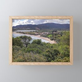 Sardinia Cliff Beach Views Framed Mini Art Print