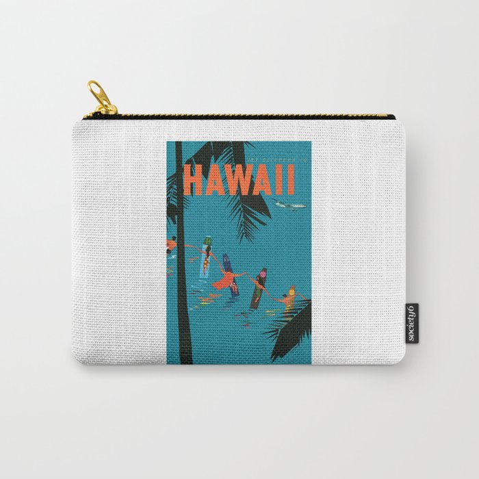 Jet Clippers To HAWAII Vintage Travel Poster Carry-All Pouch