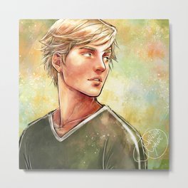 Adrien Metal Print | Green, Golden, Digital, Painting, Miraculousladybug, Boy, Soft, Portrait, Colors, Adrienagreste 