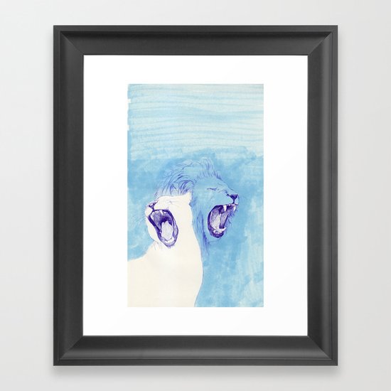Two Lions Framed Art Print