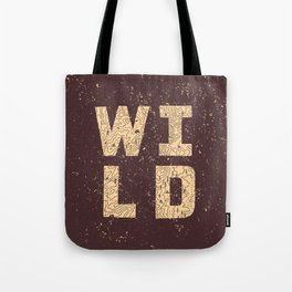 "Wild" Type with Topography Map (rust) Tote Bag