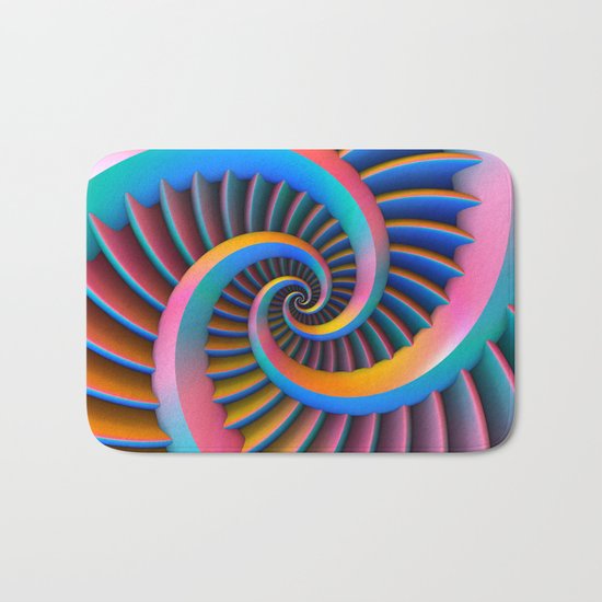 Opposing Spirals Bath Mat