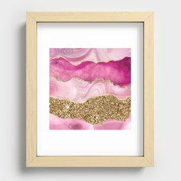 Agate Glitter Dazzle Texture 17 Recessed Framed Print