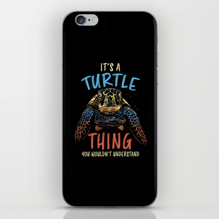 Turtle Aquarium Funny Turtle Owners Gift iPhone Skin