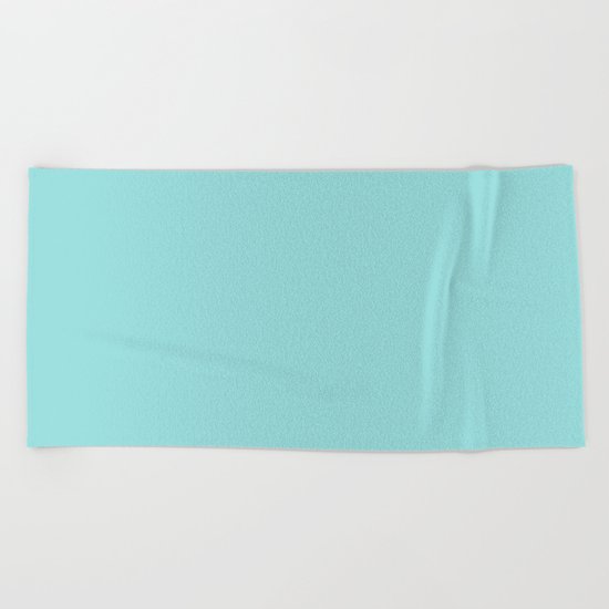 Aqua Shell (Blue) Color Beach Towel