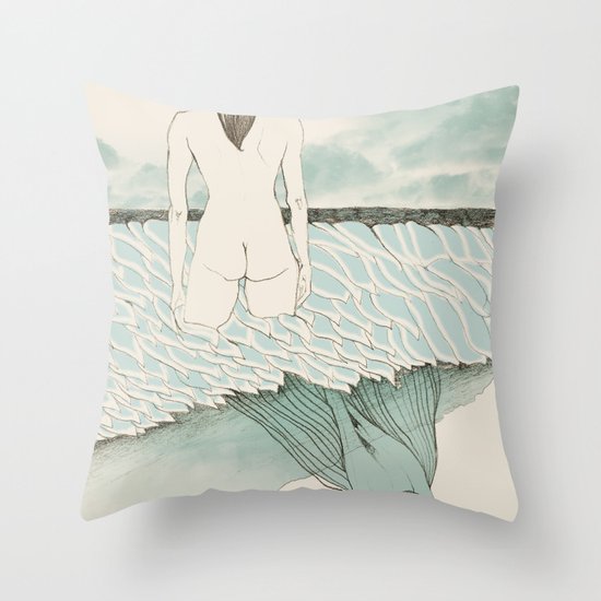 at sea Throw Pillow