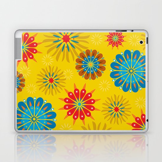 Psycho Flower Gold Laptop & iPad Skin