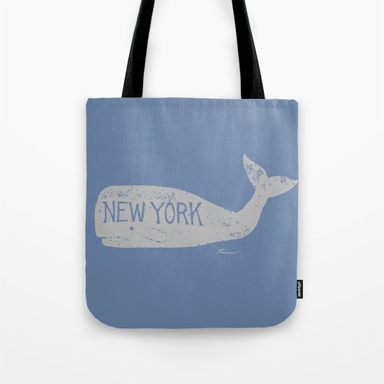 Antique Whale - New York Tote Bag