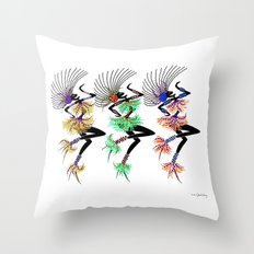 MARDI GRAS GIRLS 3 Throw Pillow