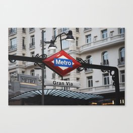 Metro station Gran Via in Madrid Canvas Print