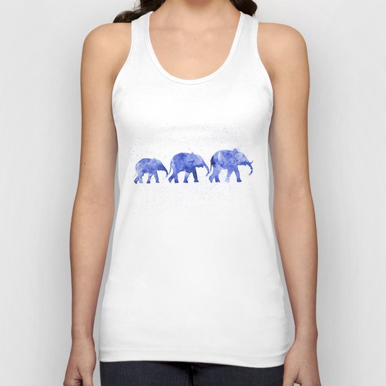 Blue elephants Unisex Tank Top