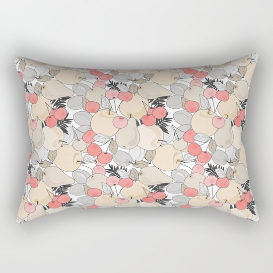 Fruit market . 3 Retro . Rectangular Pillow