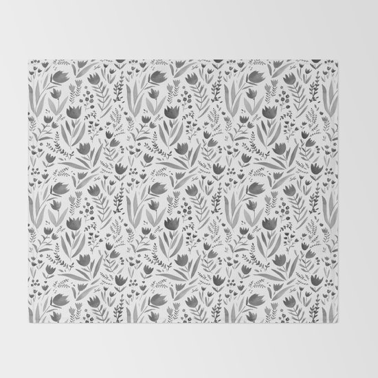 FLOWER GARDEN Throw Blanket