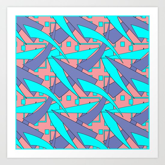Creative abstract pattern . Geometric shapes . Art Print