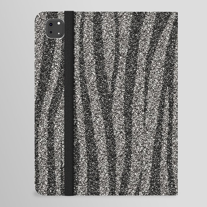Stripes Silver Glitter iPad Folio Case