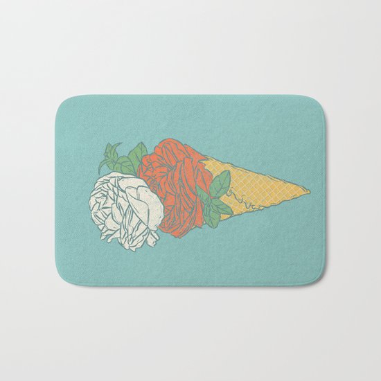 Rose ice cream Bath Mat