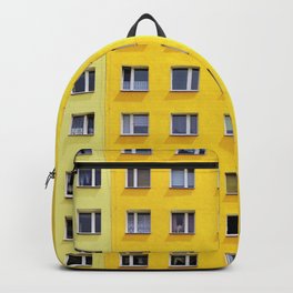 Yellow Urban Geometry Backpack | Aerial, Geometry, Architecture, Photo, Building, Vibrant, Fine Art, Geometric, Shapes, Abstract 