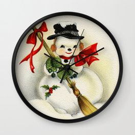 Snowman 001 Wall Clock