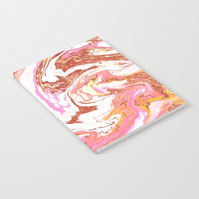 Marble + Rose Gold Dust #society6 #decor #buyart Notebook