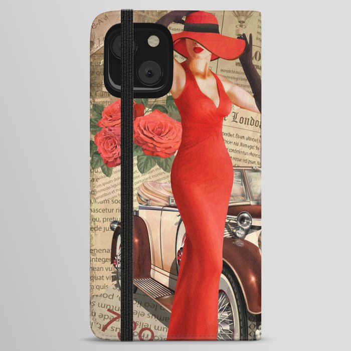 Red Retro Magazine Collage iPhone Case 11,X,XS,XR,8,7,6 and More