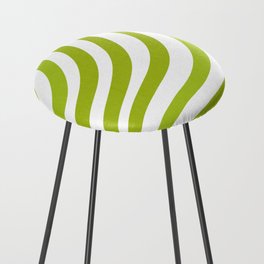 70’s Style Green Stripes Counter Stool