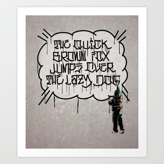 Foxes and Dogs Art Print
