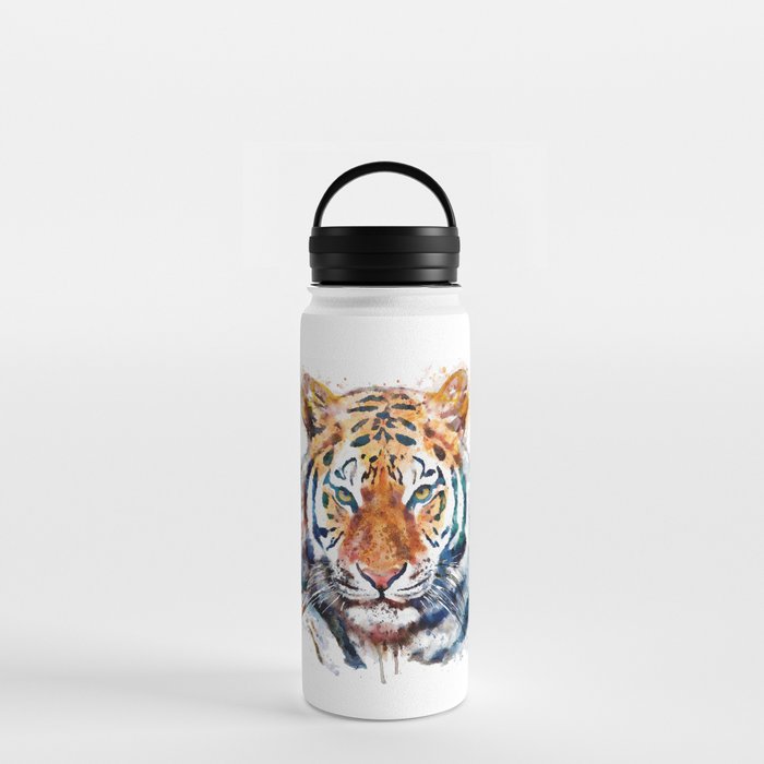Tiger Head watercolor Water Bottle