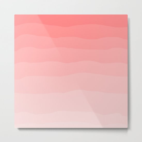 Grapefruit Blush Gradient Ombre Metal Print