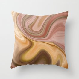 Brown Marble Throw Pillow