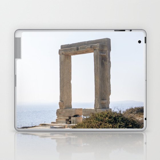 Portara of Apollo | Greek Stone Portal in Naxos | Summer Travel Photography | Golden Hour at the Cycaldic Islands Laptop & iPad Skin