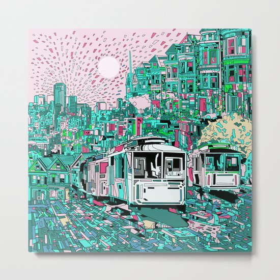 san francisco city skyline Metal Print