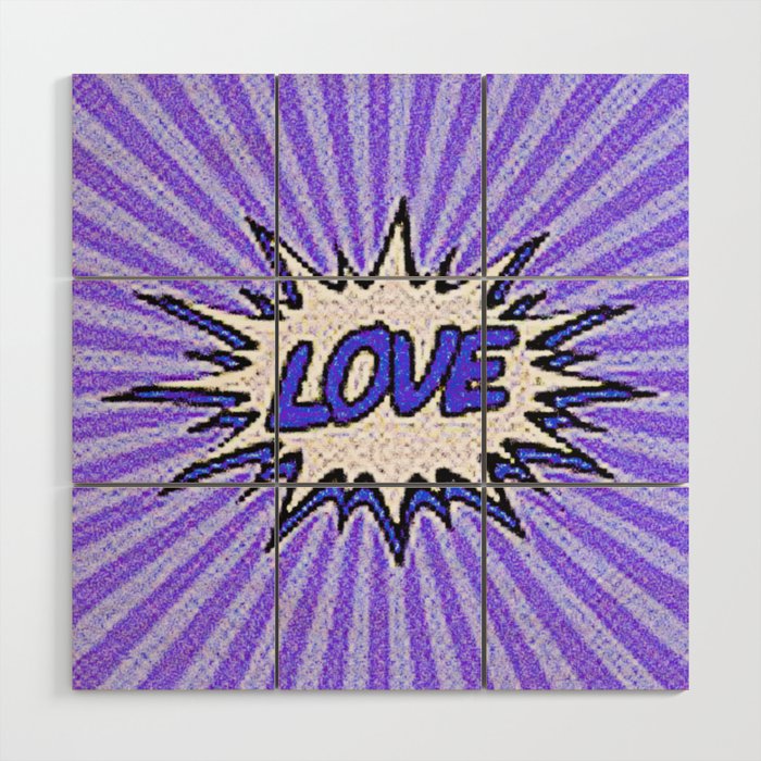 Love Pop Art 3 Wood Wall Art