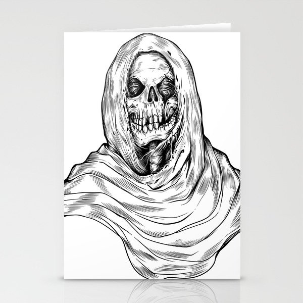 grim reaper skull Stationery Cards