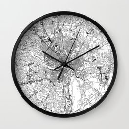 Richmond White Map Wall Clock