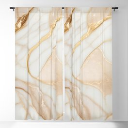 Champagne Marble #3 Memory and Metaphor Blackout Curtain