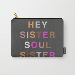 Sisterhood Carry-All Pouch | Females, Sisters, Digital, Retro, Girlfriends, Neutrals, Graphicdesign, Pink, Boho, Curated 