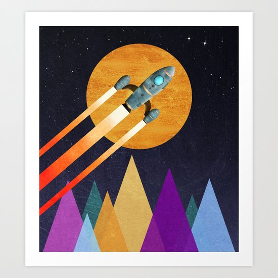 Rocket 2nd Star to the right LLAP Art Print