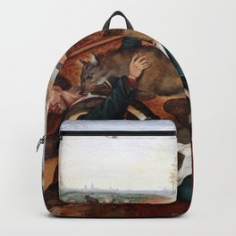 Pieter Brueghel the Younger - The Good Shepherd Backpack | Ulver, Religiouspainting, Ruralarea, Herd, Artprint, Broad Leavedtree, Shepherd, Vintage, Old, Illustration 