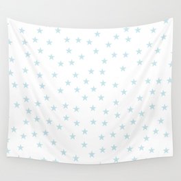 Baby blue stars seamless pattern Wall Tapestry