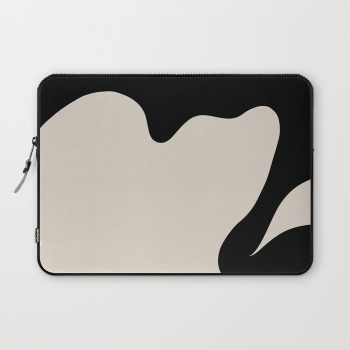 Minimalistic Abstract Shapes Black and White  Laptop Sleeve