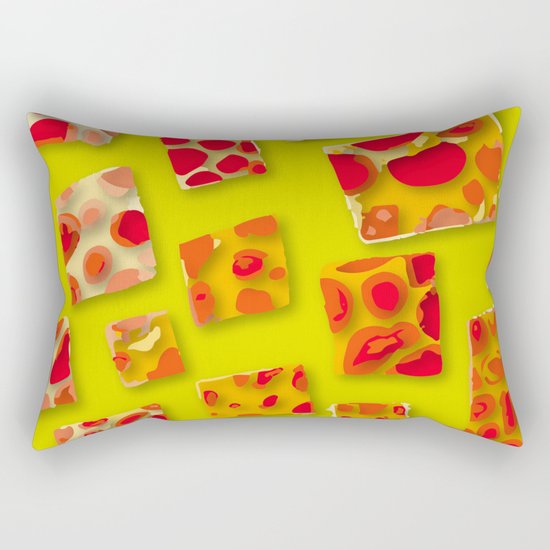 red spotted rectangles Rectangular Pillow