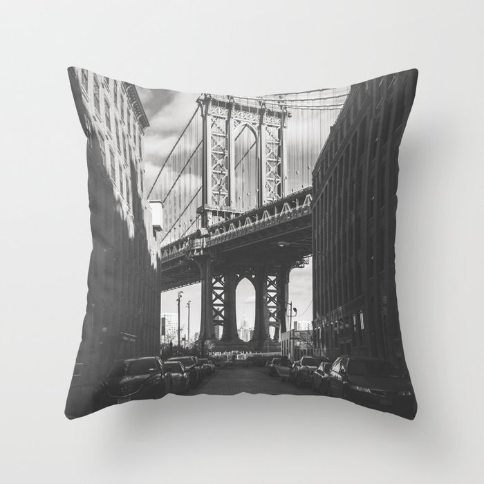 Dumbo Mornings - NYC Photography Throw Pillow