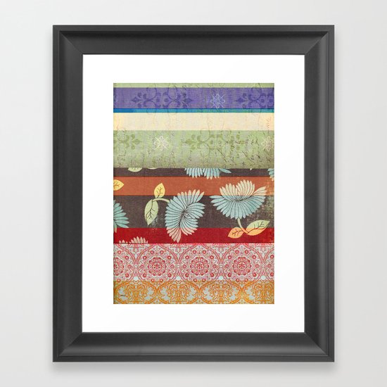 Color Strips Framed Art Print